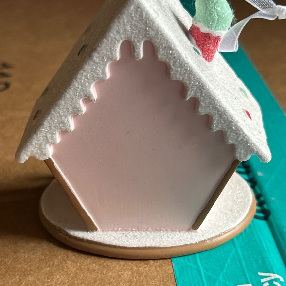 Hallmark 2022 Pink Gingerbread House Glitter Christmas Ornament - Picture 12 of 14
